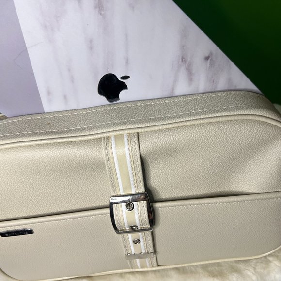 Vintage Samsonite Saturn II Shoulder Bag 15 x 11 x 5 Cream Adjustable Strap - Picture 12 of 12